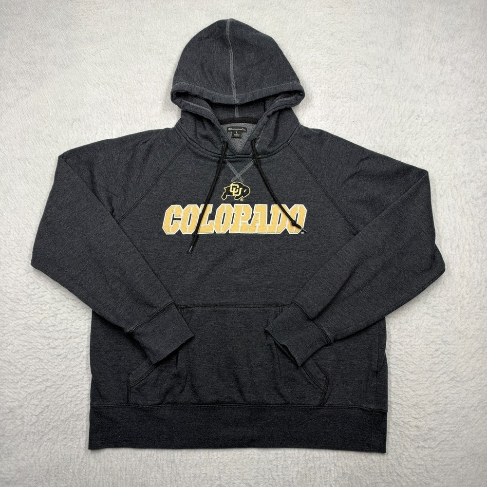 Champion University Of Colorado Buffaloes Hoodie Sweatshirt CU Boulder Men's L